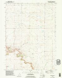 Needle Rock Wyoming Historical topographic map, 1:24000 scale, 7.5 X 7.5 Minute, Year 1990