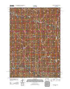 Negro Butte Wyoming Historical topographic map, 1:24000 scale, 7.5 X 7.5 Minute, Year 2012