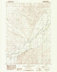 Neiber Wyoming Historical topographic map, 1:24000 scale, 7.5 X 7.5 Minute, Year 1985