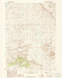 North Table Mountain Wyoming Historical topographic map, 1:24000 scale, 7.5 X 7.5 Minute, Year 1986