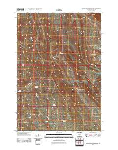 North Emblem Reservoir Wyoming Historical topographic map, 1:24000 scale, 7.5 X 7.5 Minute, Year 2012
