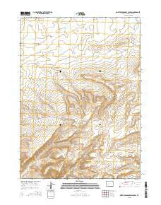 North Packsaddle Canyon Wyoming Current topographic map, 1:24000 scale, 7.5 X 7.5 Minute, Year 2015
