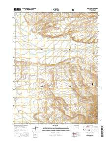 Oberg Ranch Wyoming Current topographic map, 1:24000 scale, 7.5 X 7.5 Minute, Year 2015