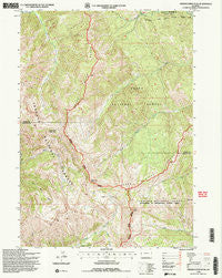 Observation Peak Wyoming Historical topographic map, 1:24000 scale, 7.5 X 7.5 Minute, Year 1996