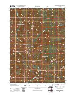 Observation Peak Wyoming Historical topographic map, 1:24000 scale, 7.5 X 7.5 Minute, Year 2012
