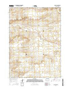 Ocla Draw Wyoming Current topographic map, 1:24000 scale, 7.5 X 7.5 Minute, Year 2015