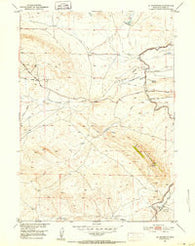 Oil Mountain Wyoming Historical topographic map, 1:24000 scale, 7.5 X 7.5 Minute, Year 1951
