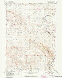 Oil Mountain Wyoming Historical topographic map, 1:24000 scale, 7.5 X 7.5 Minute, Year 1951