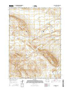 Oil Mountain Wyoming Current topographic map, 1:24000 scale, 7.5 X 7.5 Minute, Year 2015