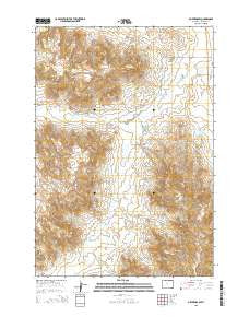 Oliver Draw Wyoming Current topographic map, 1:24000 scale, 7.5 X 7.5 Minute, Year 2015