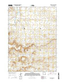 Olsen Ranch Wyoming Current topographic map, 1:24000 scale, 7.5 X 7.5 Minute, Year 2015