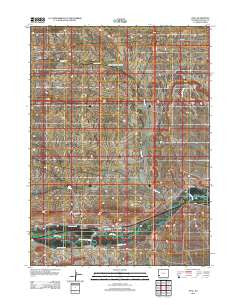 Opal Wyoming Historical topographic map, 1:24000 scale, 7.5 X 7.5 Minute, Year 2012