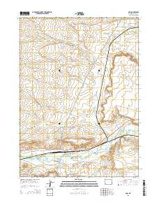 Opal Wyoming Current topographic map, 1:24000 scale, 7.5 X 7.5 Minute, Year 2015