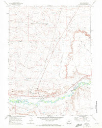 Opal Wyoming Historical topographic map, 1:24000 scale, 7.5 X 7.5 Minute, Year 1969