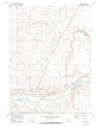Opal Wyoming Historical topographic map, 1:24000 scale, 7.5 X 7.5 Minute, Year 1969