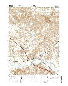 Orin Wyoming Current topographic map, 1:24000 scale, 7.5 X 7.5 Minute, Year 2015