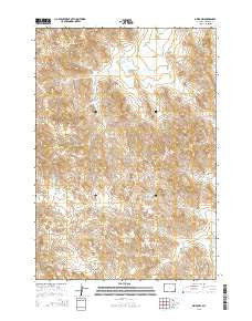 Oriva NW Wyoming Current topographic map, 1:24000 scale, 7.5 X 7.5 Minute, Year 2015