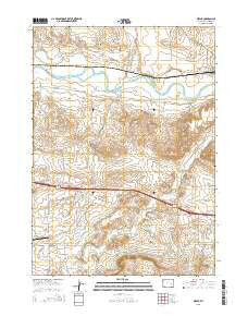 Orpha Wyoming Current topographic map, 1:24000 scale, 7.5 X 7.5 Minute, Year 2015