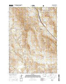 Osage Wyoming Current topographic map, 1:24000 scale, 7.5 X 7.5 Minute, Year 2015