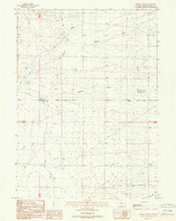 Osborne Draw Wyoming Historical topographic map, 1:24000 scale, 7.5 X 7.5 Minute, Year 1988