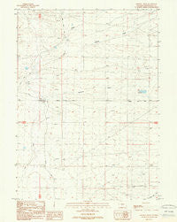 Osborne Draw Wyoming Historical topographic map, 1:24000 scale, 7.5 X 7.5 Minute, Year 1988