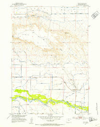 Otto Wyoming Historical topographic map, 1:24000 scale, 7.5 X 7.5 Minute, Year 1951