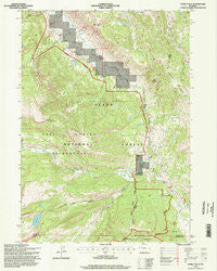 Ouzel Falls Wyoming Historical topographic map, 1:24000 scale, 7.5 X 7.5 Minute, Year 1996