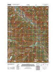 Ouzel Falls Wyoming Historical topographic map, 1:24000 scale, 7.5 X 7.5 Minute, Year 2012