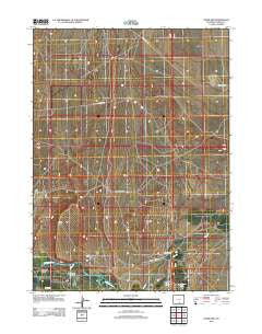 Overland Wyoming Historical topographic map, 1:24000 scale, 7.5 X 7.5 Minute, Year 2012
