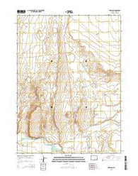 Overland Wyoming Current topographic map, 1:24000 scale, 7.5 X 7.5 Minute, Year 2015
