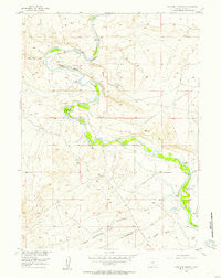 Overland Crossing Wyoming Historical topographic map, 1:24000 scale, 7.5 X 7.5 Minute, Year 1955