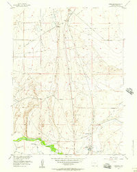 Overland Wyoming Historical topographic map, 1:24000 scale, 7.5 X 7.5 Minute, Year 1955