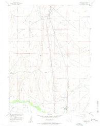 Overland Wyoming Historical topographic map, 1:24000 scale, 7.5 X 7.5 Minute, Year 1955