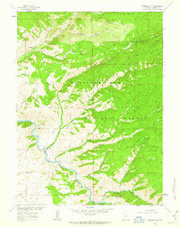 Overlook Hill Wyoming Historical topographic map, 1:24000 scale, 7.5 X 7.5 Minute, Year 1961