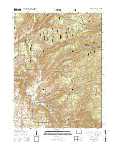 Overlook Hill Wyoming Current topographic map, 1:24000 scale, 7.5 X 7.5 Minute, Year 2015