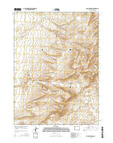 Ox Yoke Springs Wyoming Current topographic map, 1:24000 scale, 7.5 X 7.5 Minute, Year 2015