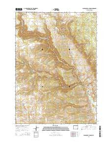 Packsaddle Canyon Wyoming Current topographic map, 1:24000 scale, 7.5 X 7.5 Minute, Year 2015