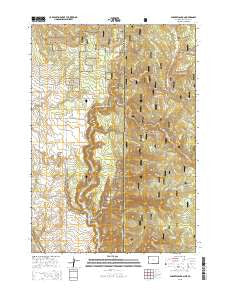 Parmlee Canyon Wyoming Current topographic map, 1:24000 scale, 7.5 X 7.5 Minute, Year 2015