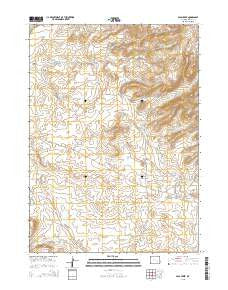 Pass Creek Wyoming Current topographic map, 1:24000 scale, 7.5 X 7.5 Minute, Year 2015