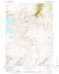Pathfinder Dam Wyoming Historical topographic map, 1:24000 scale, 7.5 X 7.5 Minute, Year 1951