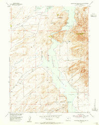 Pathfinder Reservoir SW Wyoming Historical topographic map, 1:24000 scale, 7.5 X 7.5 Minute, Year 1953