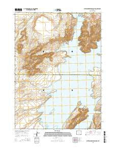 Pathfinder Reservoir NW Wyoming Current topographic map, 1:24000 scale, 7.5 X 7.5 Minute, Year 2015