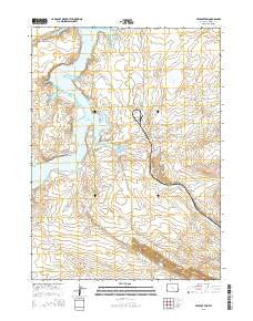 Pats Bottom Wyoming Current topographic map, 1:24000 scale, 7.5 X 7.5 Minute, Year 2015