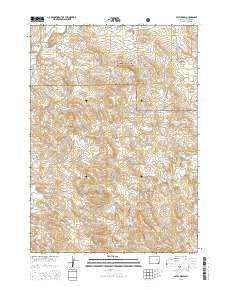 Patsy Draw Wyoming Current topographic map, 1:24000 scale, 7.5 X 7.5 Minute, Year 2015