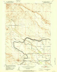 Pavillion Butte Wyoming Historical topographic map, 1:24000 scale, 7.5 X 7.5 Minute, Year 1950