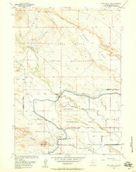 Pavillion Butte Wyoming Historical topographic map, 1:24000 scale, 7.5 X 7.5 Minute, Year 1958