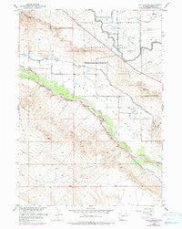 Pavillion SE Wyoming Historical topographic map, 1:24000 scale, 7.5 X 7.5 Minute, Year 1959