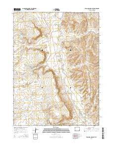 Peach Orchard Flat Wyoming Current topographic map, 1:24000 scale, 7.5 X 7.5 Minute, Year 2015