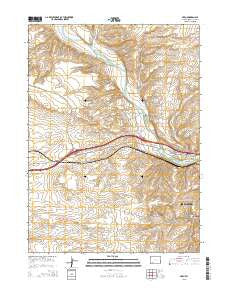 Peru Wyoming Current topographic map, 1:24000 scale, 7.5 X 7.5 Minute, Year 2015