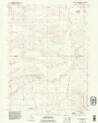 Petsch Reservoir Wyoming Historical topographic map, 1:24000 scale, 7.5 X 7.5 Minute, Year 1990
